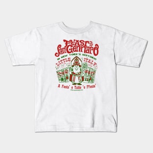 Feast of San Gennaro NYC "Faux Back" Kids T-Shirt